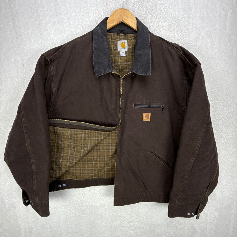Carhartt Detroit Jacket Blanket Lined Mens 4XL J97 DKB Dark Brown‎ NWT NOS